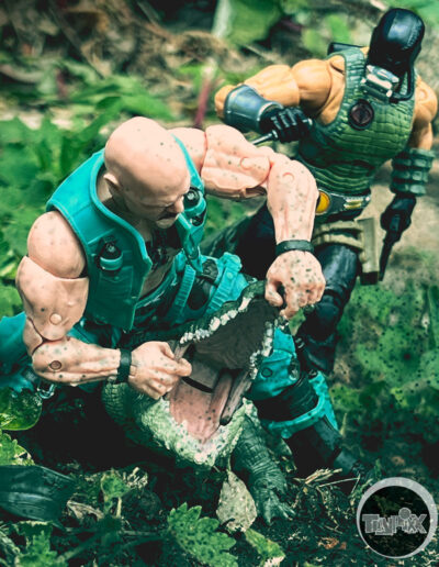 GI Joe Classified Croc Master rushes Gung Ho as he battles Fiona! "This is what we call a regular Tuesday in the bayou!"